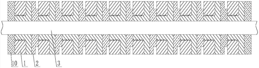 隔膜分切机上用的可调节幅宽的间隔环装置的制作方法 隔膜分切机上用的可调节幅宽的间隔环装置的制作方法