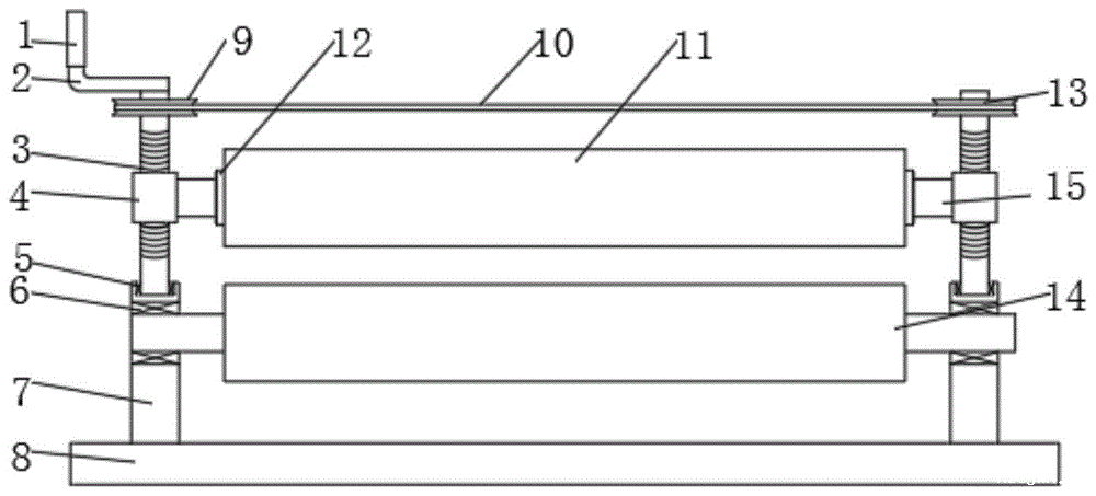 一种复卷机压纸辊调节机构的制作方法 一种复卷机压纸辊调节机构的制作方法