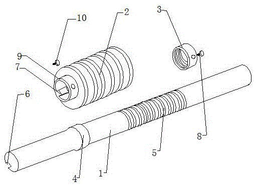 一种用于胶粘带全自动分切机的传递蜗杆组件的制作方法 一种用于胶粘带全自动分切机的传递蜗杆组件的制作方法