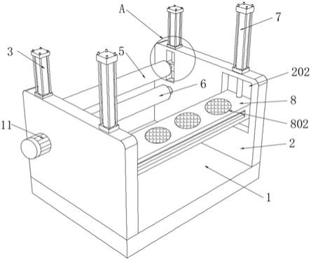 一种铜箔分切机收卷压辊装置的制作方法 一种铜箔分切机收卷压辊装置的制作方法