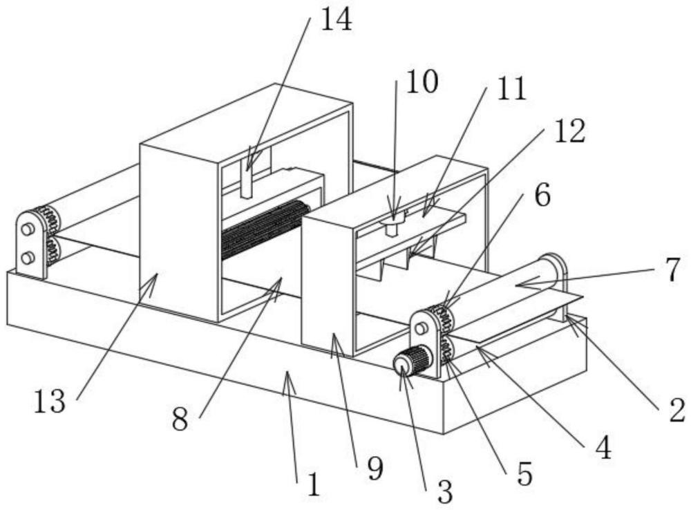 一种可快速除尘的热敏合成纸分切机的制作方法 一种可快速除尘的热敏合成纸分切机的制作方法
